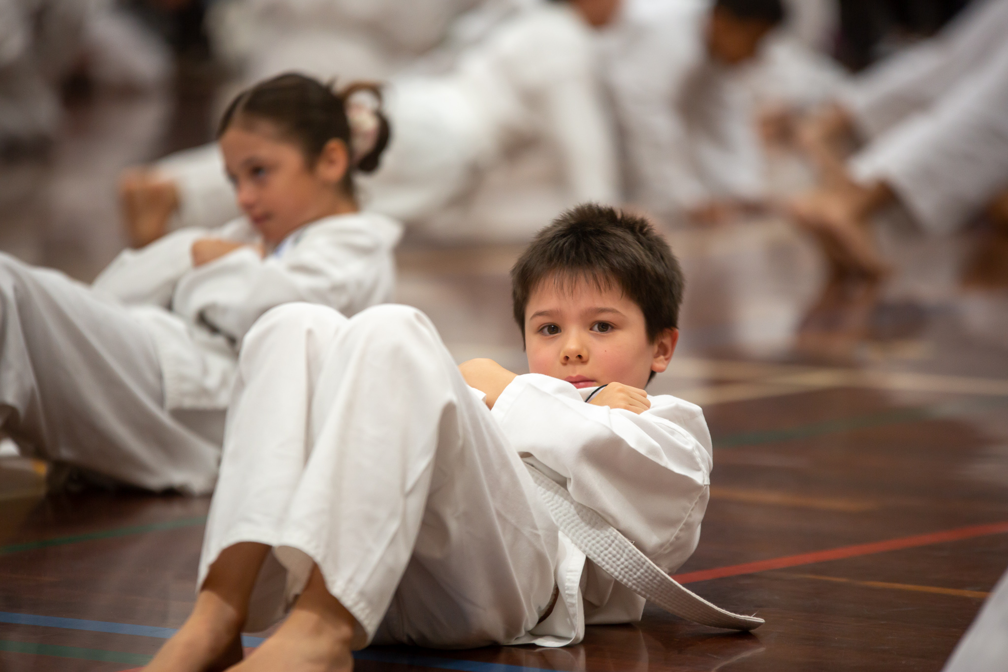 First Taekwondo Perth boy sit-ups